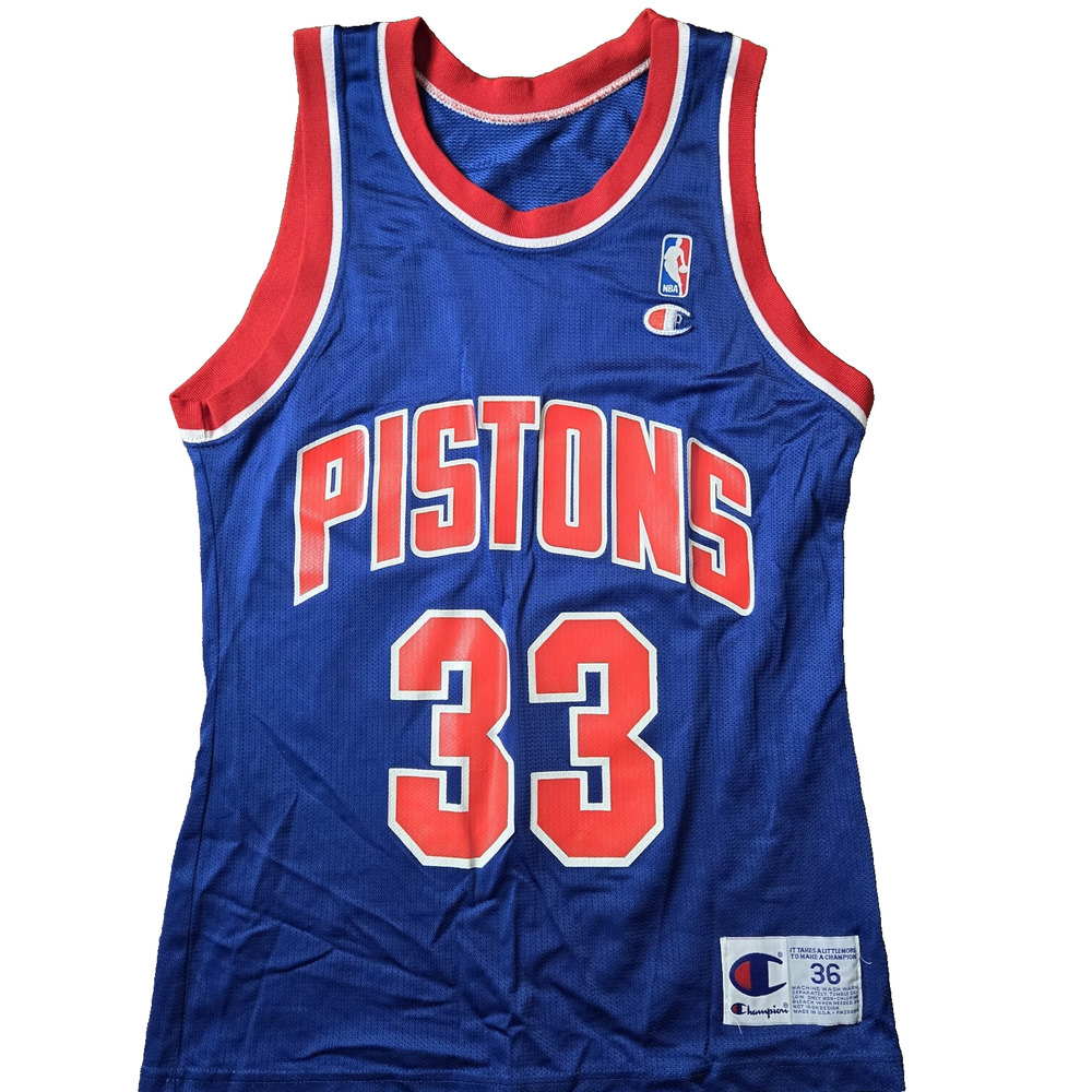 Vintage Grant Hill #33 Detroit Pistons NBA Champion Jersey size 36 Made in USA